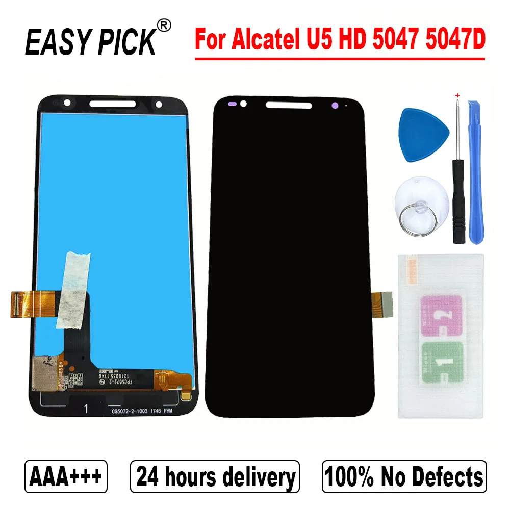 Для Alcatel U5 HD OT5047 5047 5047D 5047I 5047U 5047Y ЖК дисплей кодирующий преобразователь сенсорного