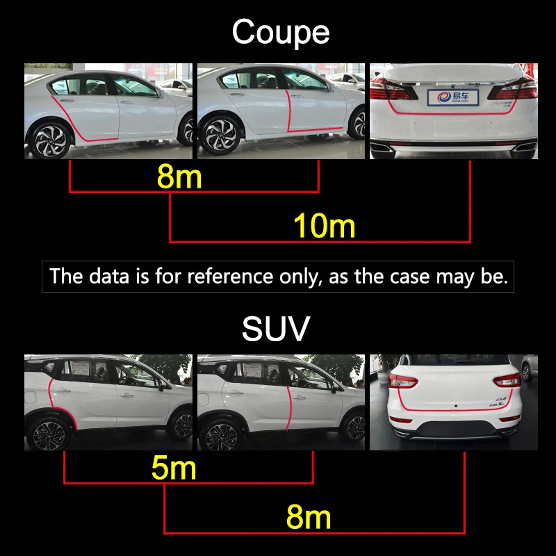 Защитная полоса для края автомобильной двери защита от царапин резиновая