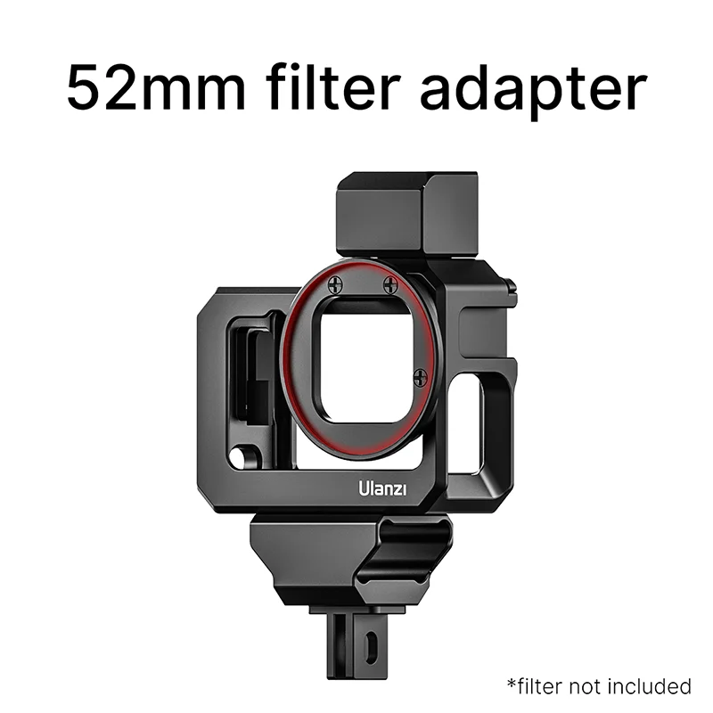 Ulanzi GoPro 9 10 Metal Cage for Hero Frame Case With 52MM Filter Adapter Extend Cold Shoe Mount Mic Fill Light | Электроника
