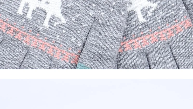 Winter Female Winter Vintage Deer Knitted Gloves Women Thicken Touch Screen Gloves Winter Warm Snow Elk Full Finger Mittens