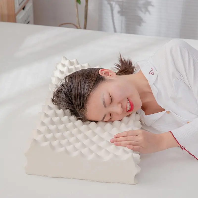 Эластичная Подушка для сна из натурального латекса трикотажная наволочка три