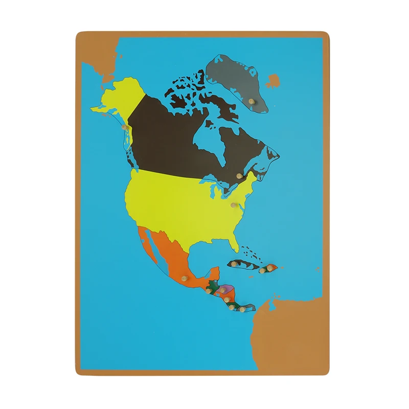 Карта-пазлы с ручкой 3D игра-головоломка geodia Learning деревянные карты цветная доска