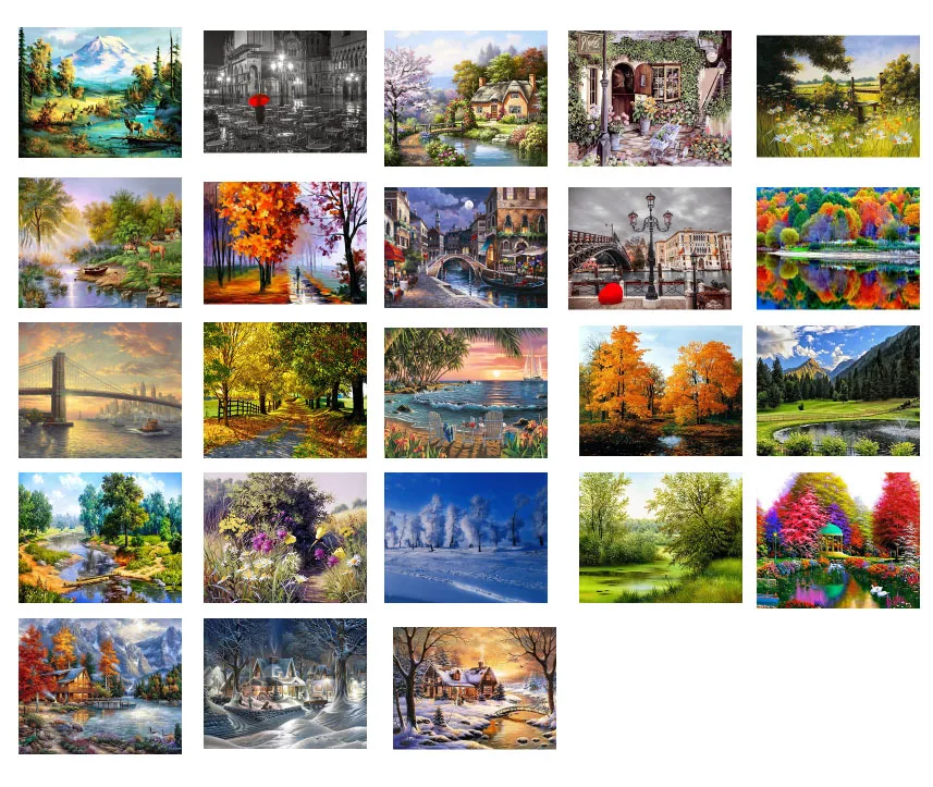 

Scenery Counted Cross Stitch 11CT 14CT 18ct 25ct 22ct 28ct Cross Stitch Kits Embroidery Needlework Sets