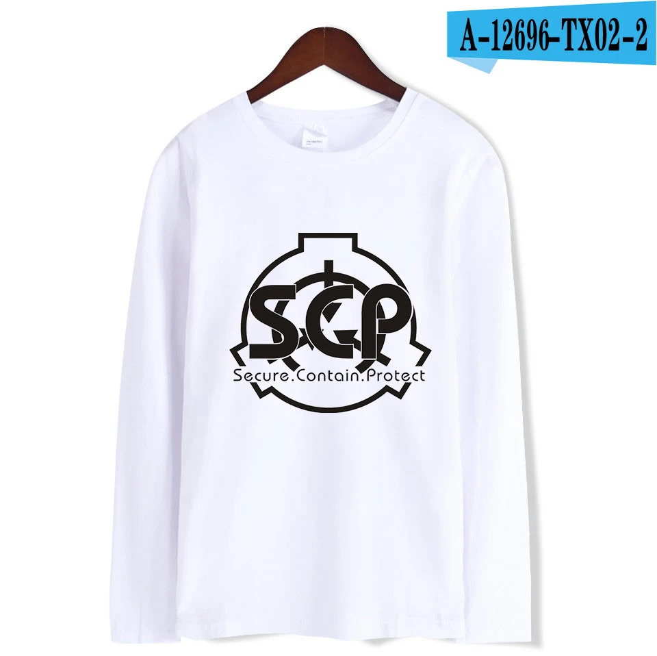 Frdun Scp Foundation футболка с длинным рукавом Kpop Новинка Хлопок Высокое качество Женская/Мужская Повседневная Новая модная Осенняя Футболка Топ тройники - Цвет: WHITE