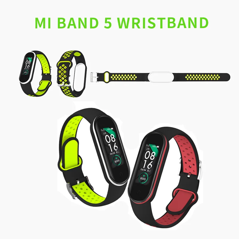 

Ремешок силиконовый для Xiaomi Mi Band 5, сменный Браслет для Mi Band5, спортивные аксессуары