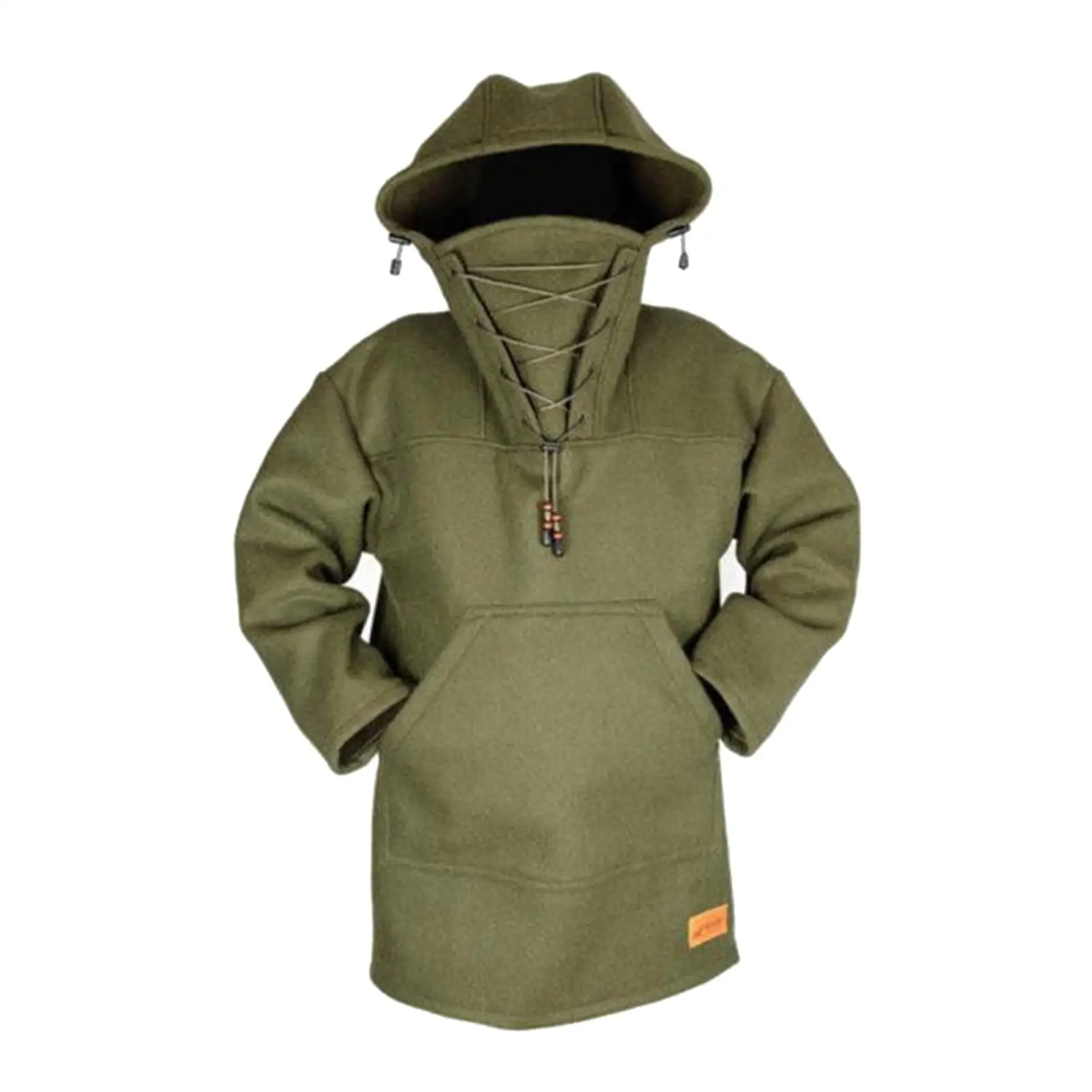 

Men Autumn Solid Color Hoodie Long Sleeve Drawstring Windproof Hooded Sweatshirt Fashion Winter Men's Hoodie