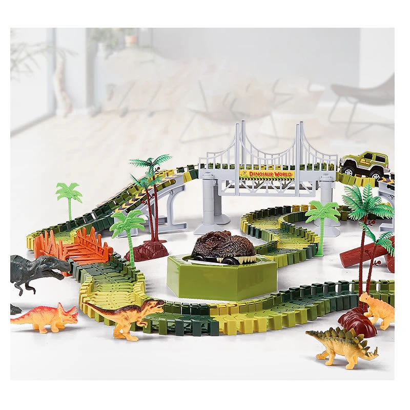 Набор детских гоночных игрушек Электрический динозавр железная дорога