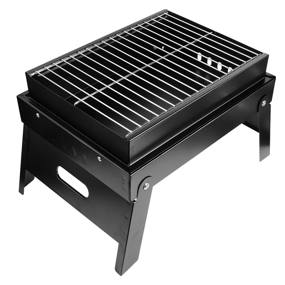 

Портативный угольный гриль для барбекю, складные аксессуары для барбекю на открытом воздухе, легкий инструмент для кемпинга и пикника