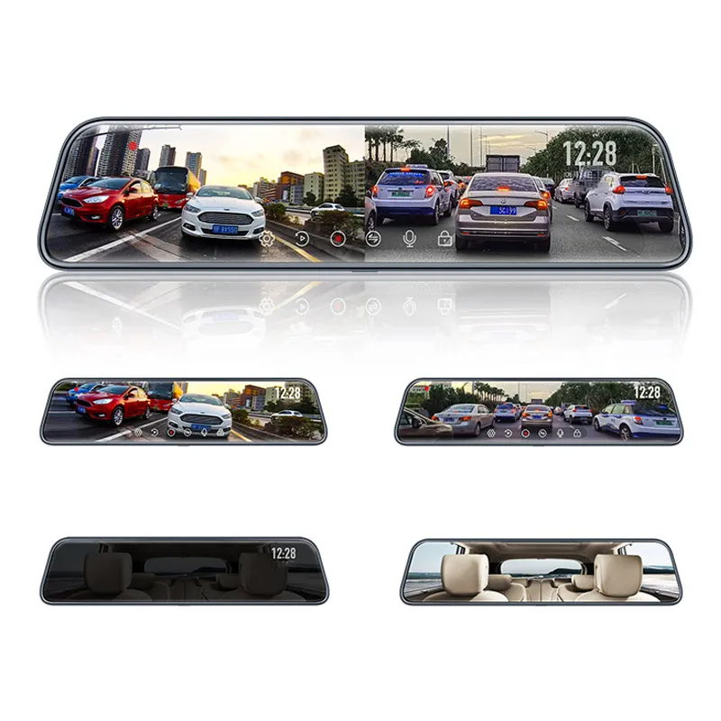 D40 Ultra HD 2K 2560*1440P Автомобильный видеорегистратор камера поток зеркало заднего вида с камерой 12 ''ips привод Видео Авто рекордер Регистратор