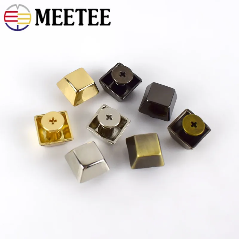 Квадратные Заклепки Meetee в форме ведра винтовые сумки нижние декоративные гвозди
