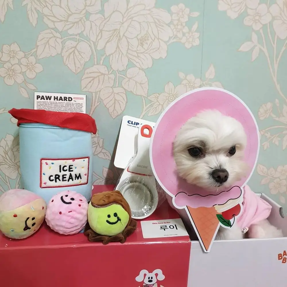 Ins популярный корейский ковш для мороженого светящийся мяч набор собака плюшевая