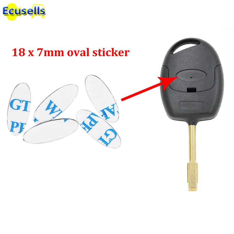 5 шт./лот 18x7мм Овальный Автомобильный ключ Логотип Стикер автомобильный значок