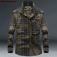 2021 spring and autumn casual long sleeved shirt mens thin section youth plaid simple wild large size loose tooling shirt