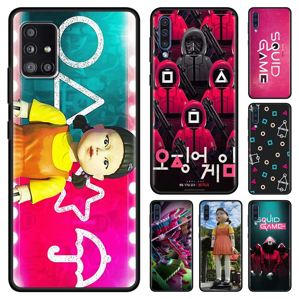 

Squid Game Phone Case for Samsung A51 A52 A71 A72 5G A91 A42 A41 A32 A31 A22 A21s A12 A11 A02 A03s Silicone Back Cover Shell Bag