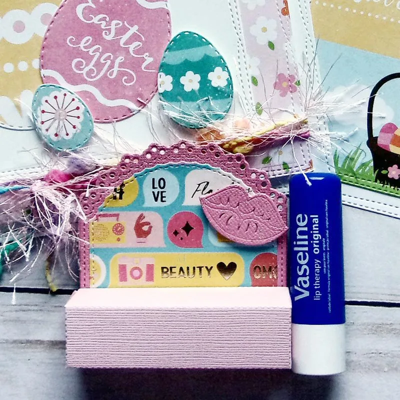 Режущие штампы коробочка под бальзам для губ Скрапбукинг оформление открыток