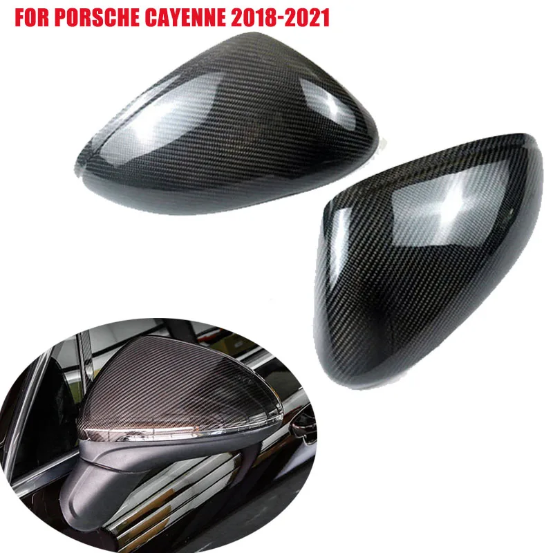 Купи Car Accessories Wing Rearview Mirror Covers Side Rear View Mirror Caps Carbon Fiber Stickers For Porsche Cayenne 2018 ~ 2021 за 4,259 рублей в магазине AliExpress