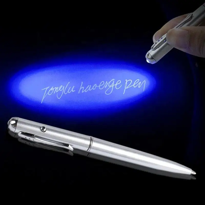 

1PC Plastic Material Invisible Ink Pen Ballpoint Pens Office School Supplies With Uv Light Secret Writing Ballpoin Pen 2021