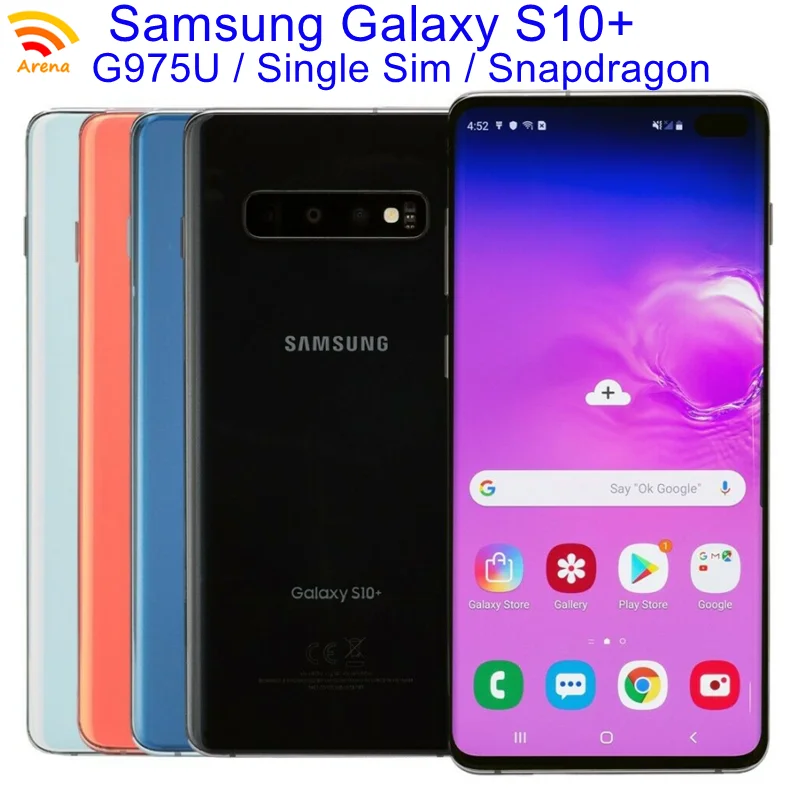 Samsung Galaxy S10 + плюс G975U G975U1 90% новый оригинальный 6 4 &quotRAM 8Гб ROM 128/512 ГБ Snapdragon NFC сеть 4G LTE