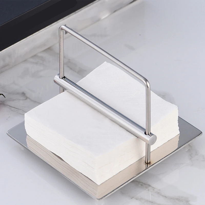 Квадратный толстый креативный держатель для бумажных полотенец из нержавеющей