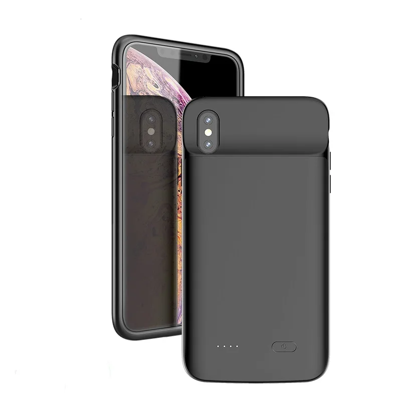 5000 мАч тонкий силиконовый ударопрочный чехол для зарядного устройства iPhone XS Max XR X