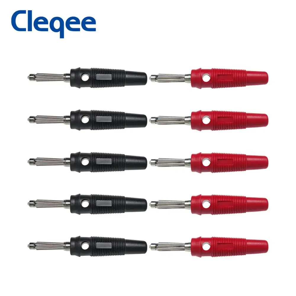 

Cleqee P3008 10PCS 4mm Copper Banana Plug Jack For Speaker Amplifier Test Probes Connector