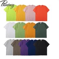 phantasy simple solid color men t shirt 2021 summer oversized short sleeve costume casual loose unisex clothing cotton top