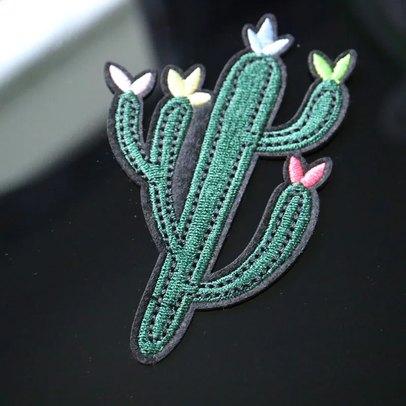 

6pcs/set embroidery cactus patches for clothing Embroidered iron on parches for clothes Sewing applique parches