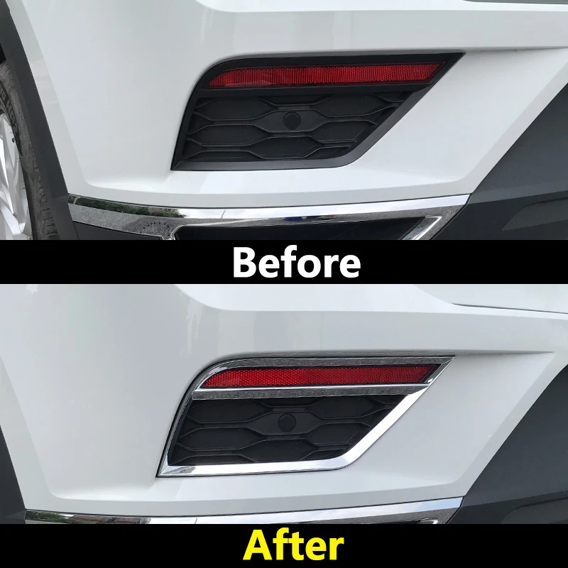 Для Volkswagen VW T-ROC 2017 2018 ABS хромированный Автомобильный задний отражатель Туман