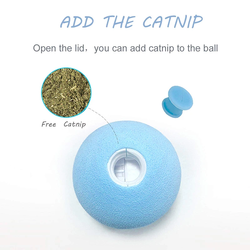 

Smart Pet Cat Toy Interactive Ball Catnip Cat Training Toy Pet Playing Ball Pet Squeaky Supplies Products Toy for Cats Kitten
