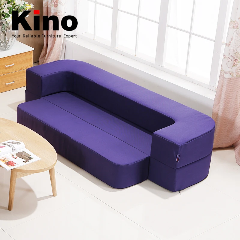Фиолетовый строительные блоки складной длинный диван кровать подходит для