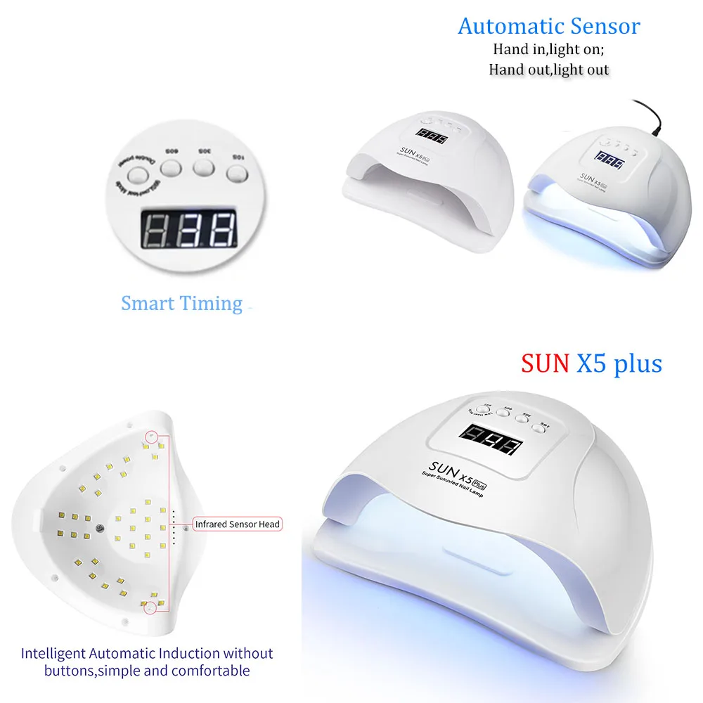 УФ лампа SUNX5 Plus 54 Вт светодиодная для сушки ногтей 36 светодиодный s сушилка гель