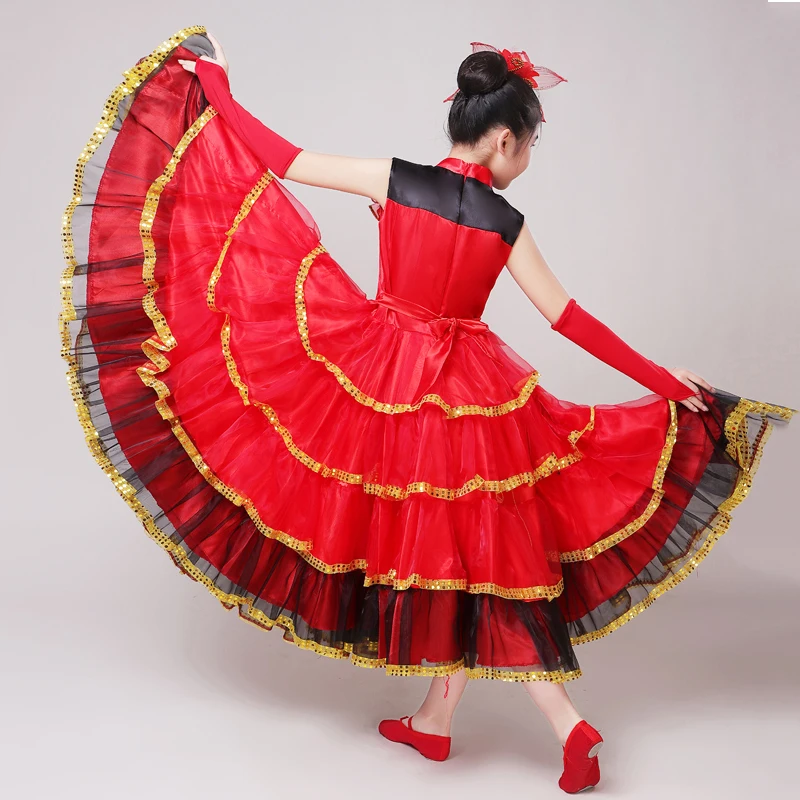 Новинка Платье Фламенко для девочек испанская детская одежда Бальные платья