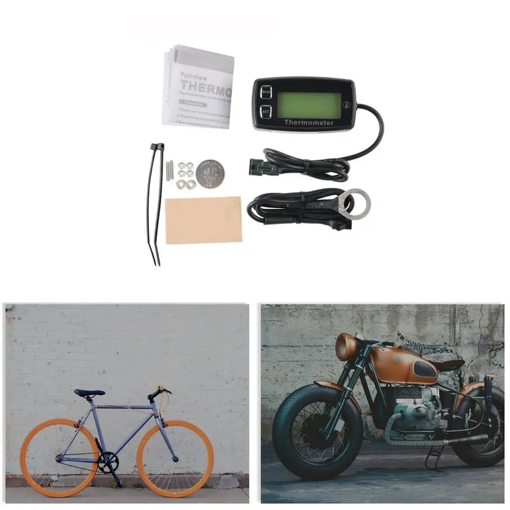 

TM003A Digital TS003 PT100 -20 +300 Celsius degree theomometer temp meter for gas motorcycle Marine Boat Mower dirt quad bike