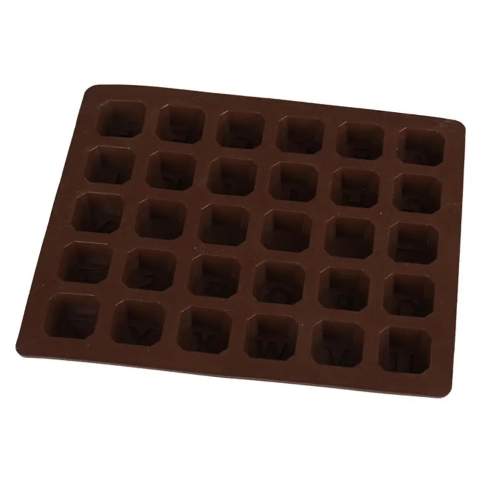 26 Grids Alphabet Letter Silicone Mold Cube Chocolate Fondant Baking Mould DIY Cake Decorative Tools Ice | Дом и сад
