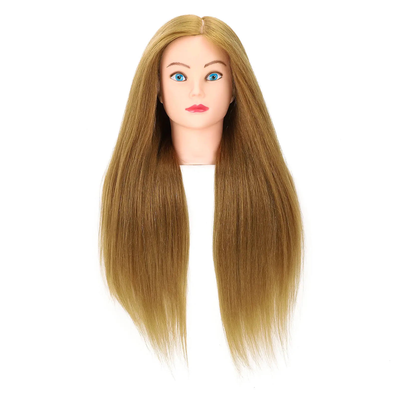 26'❰% Real Human Hair Training Head Mannequin Salon For Hairdressers Hairstyles Practicing Dummy Doll |