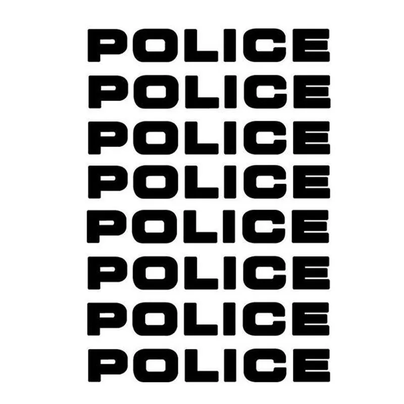 

Decals Exterior Accessories Car Sticker 8PCS POLICE Car Window Body Decorative Stickers Pvc 16cm