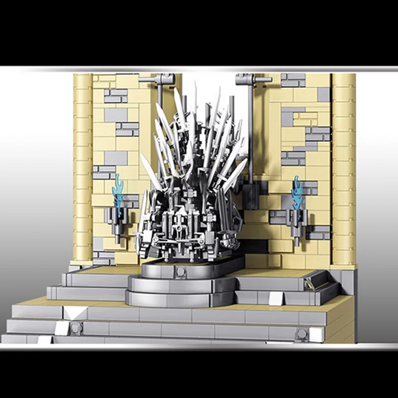 

MOC K130 Famous Movie Toys The Iron Throne Model Building Blocks Assembly Bricks Educational Toys As Children Christmas Gifts