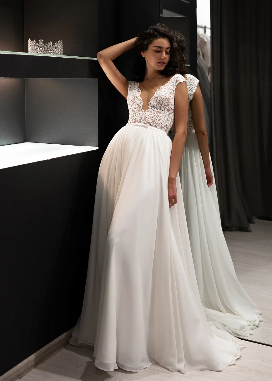 Простое свадебное платье Vestidos De Novia, кружевное, шифоновое, Пляжное, свадебные платья большого размера mariage trouwjurk
