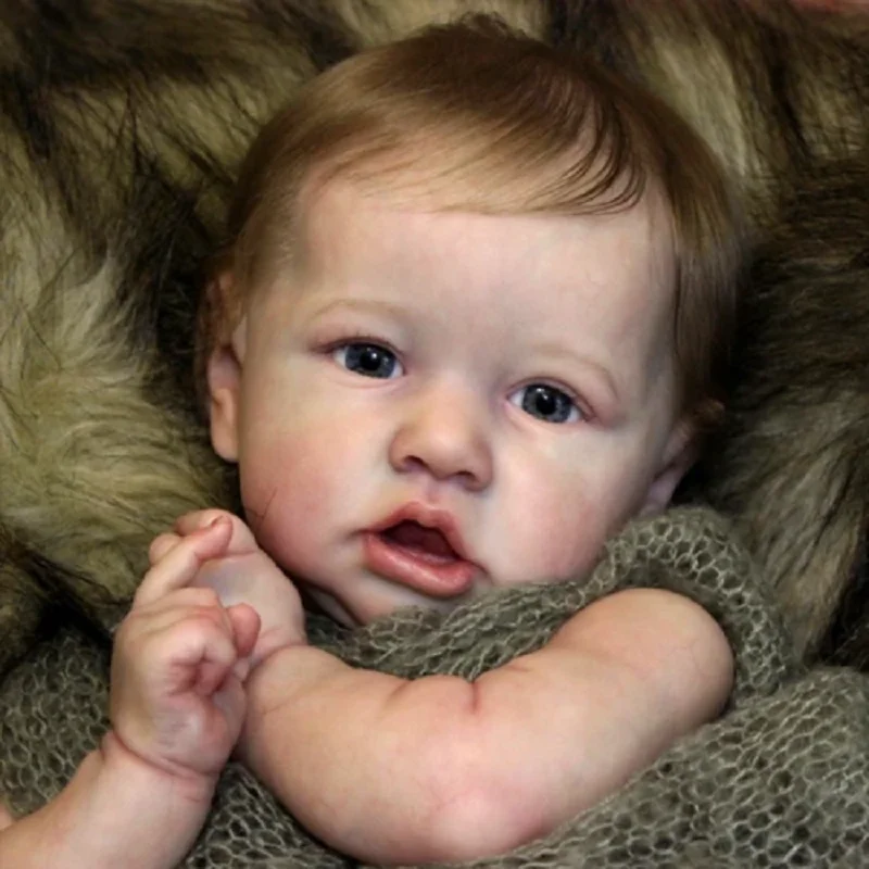 

Реалистичная кукла Reborn для девочек, мягкая силиконовая, 50 см, с закрученным ртом