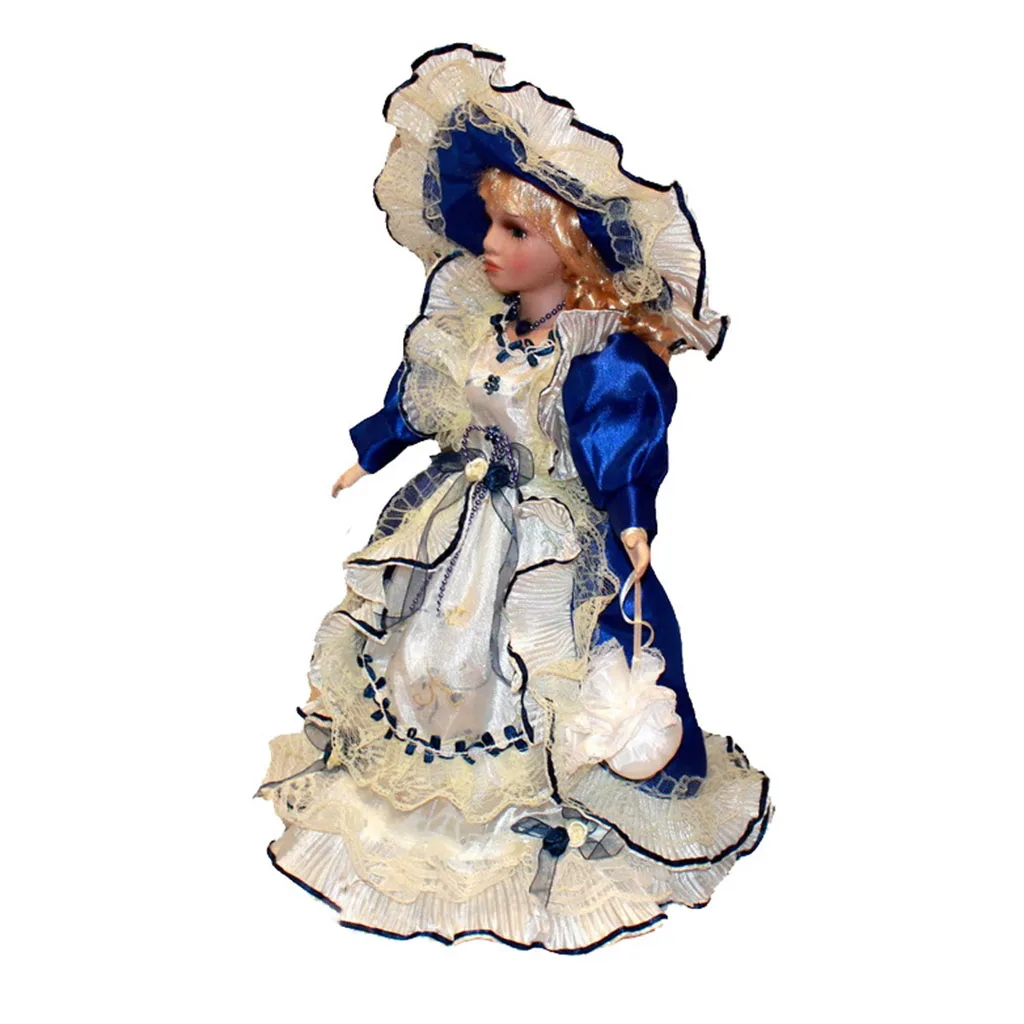 

1 Pieces Victorian Porcelain Doll Handcrafted Little Girl Porcelain Doll Statue Toys