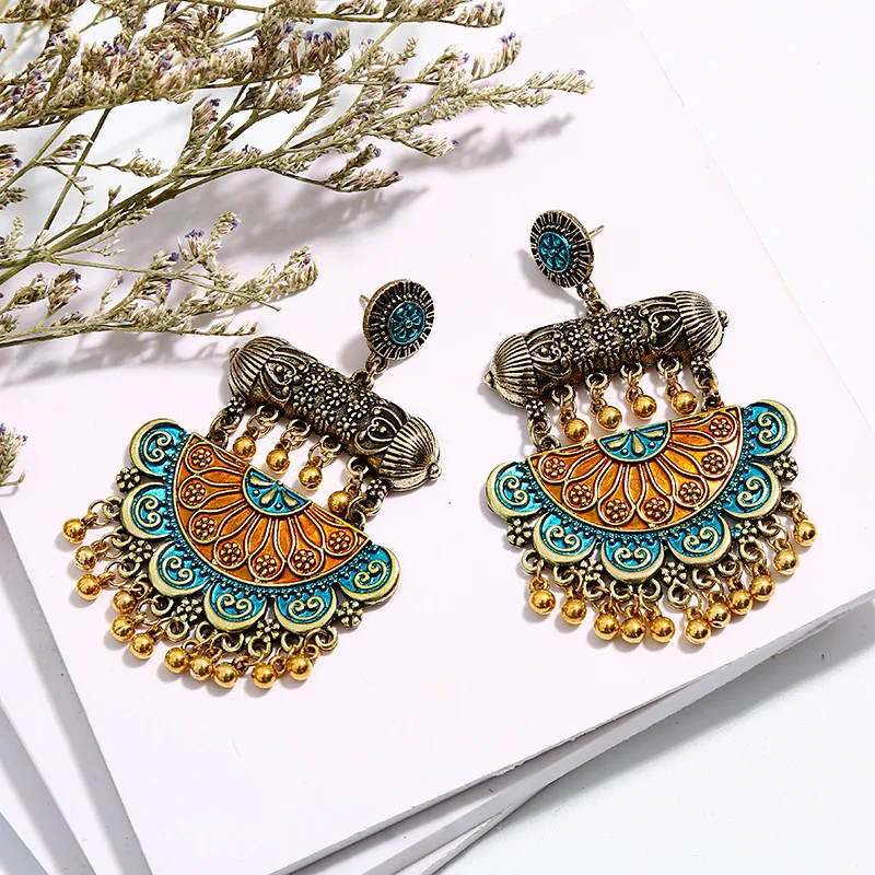 Уникальные свадебные серьги в виде цветка длинные с кисточками украшения для