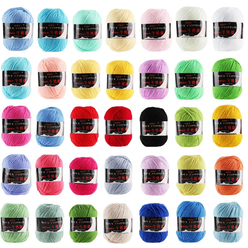 1 шт. = 50 г пряжа для вязания крючком шерсть молочное волокно хлопчатобумажная