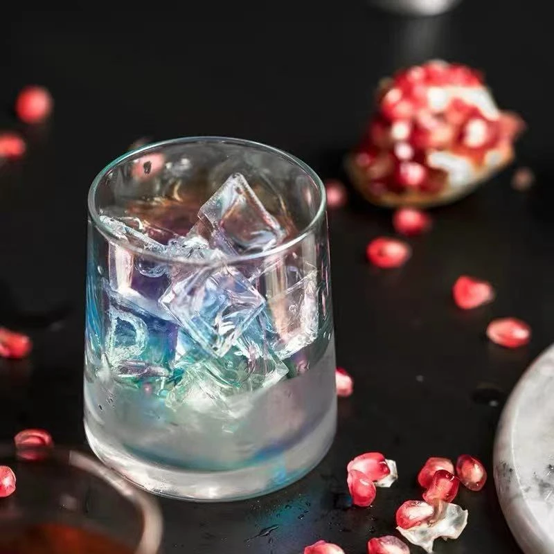 

INS Style Colored Glass Nordic Household Transparent Glass Personality Whisky Glass Juice Glass High Appearance Level