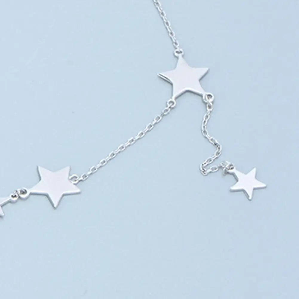 

Star Necklace Electroplated Anti-rust Pendant Silver Plated Neck Chain for Daily Life