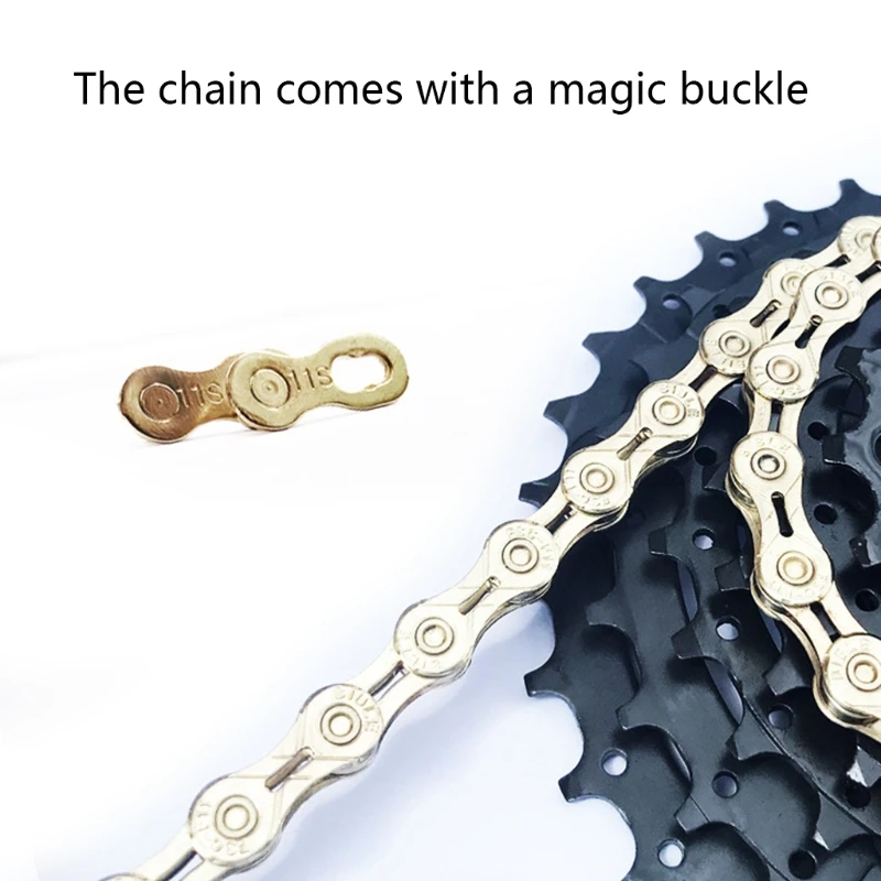 

1/2X11/128" 10 11 Speed Ultralight Bicycle Chain Half-Hollow MTB 116Links Chain