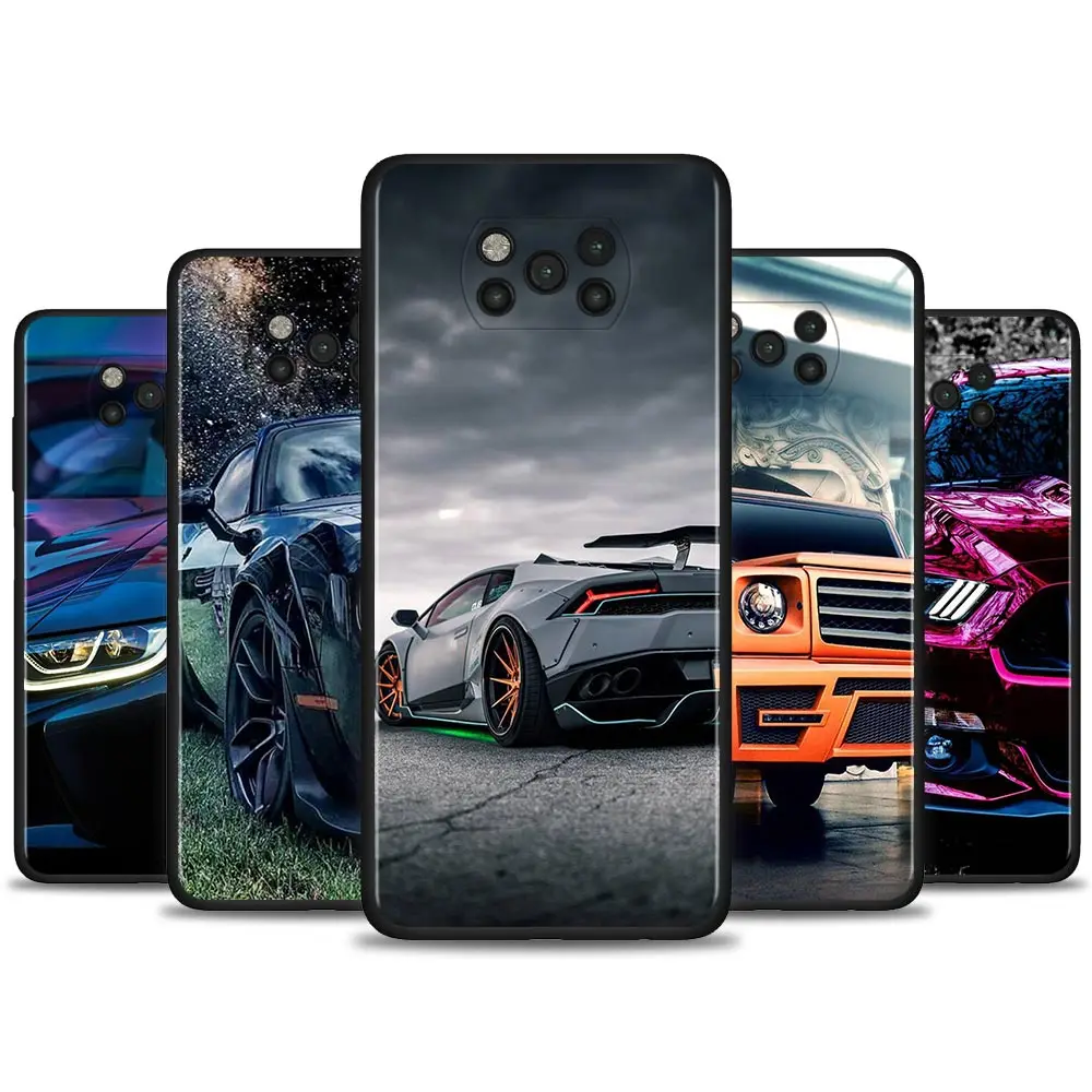 

Men's sports car Caso for Mi Note 10 Pro Lite Fundas for Mi CC9 Pro CC9E A3 A2 Lite Case For Poco X3 M3 Pro NFC F1 Coque