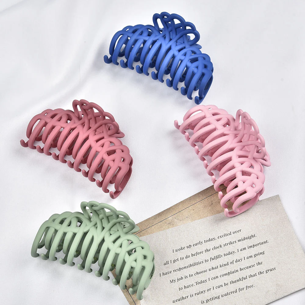 

2021 New Claw Clip For Women Tough Clamp Hair Crab Jaw Women Headwear Girls Accessories Large Size Barrettes For Thick Hair