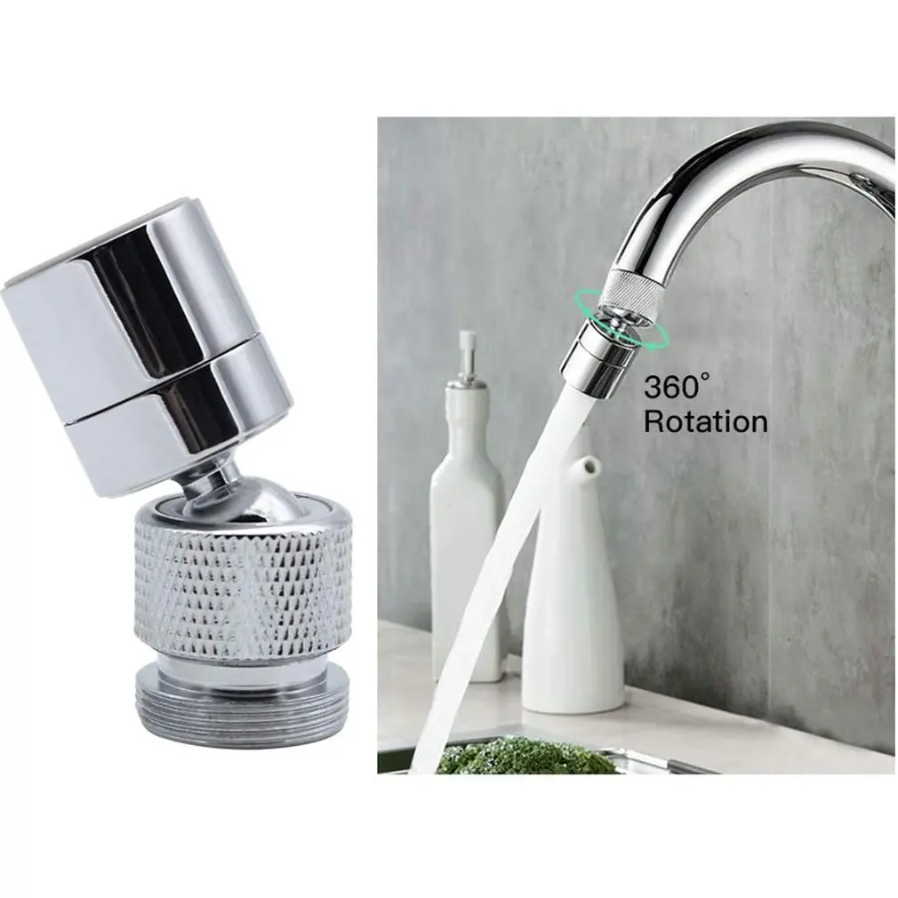 

New 360° Swivel Tap Water Adjustable 2 Modes Kitchen Bathroom Faucet Bubbler Filter With Nozzle Adapter Kitchen Bathroom Gadgets