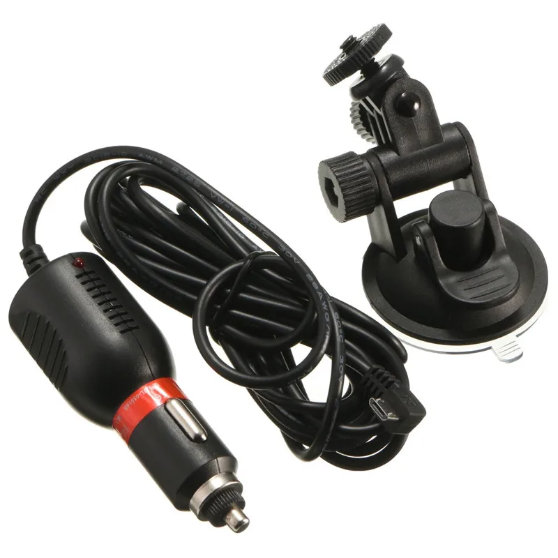 Кронштейн на присоске со спортивной камерой автомобильное зарядное устройство