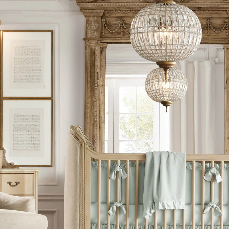 Серебристое хрустальная люстра Европейского суда роскошная светильник ing для